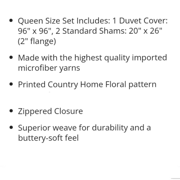 ⭐🆕 Country French blue floral duvet set - Picture 7 of 8